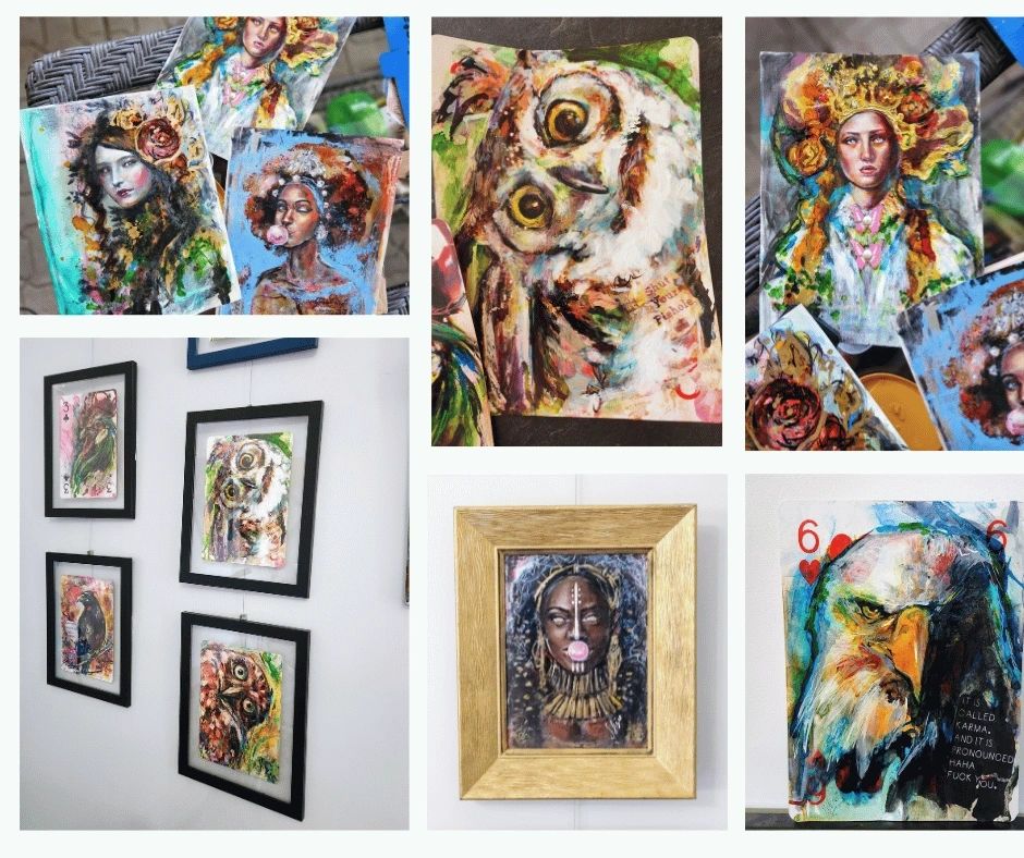 Some of the Art in The VIP Auction by award winning artists Sara Leger