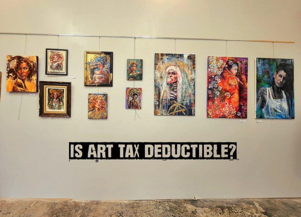 Gallery Wall of art by Canadian artists Sara Leger, Is It Tax Deductible?