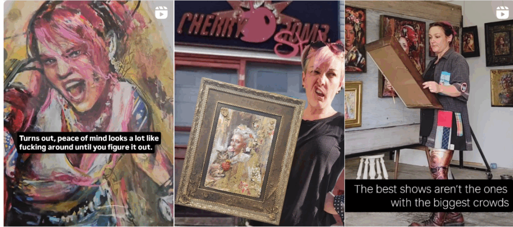 turns out peice of mind is fucking around till you find out - art by Sara Leger Slugger