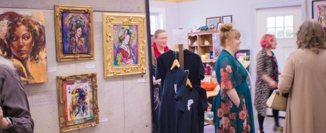 Artist studio during the Apples & Art Studio Tour in SDG, Eastern Ontario.